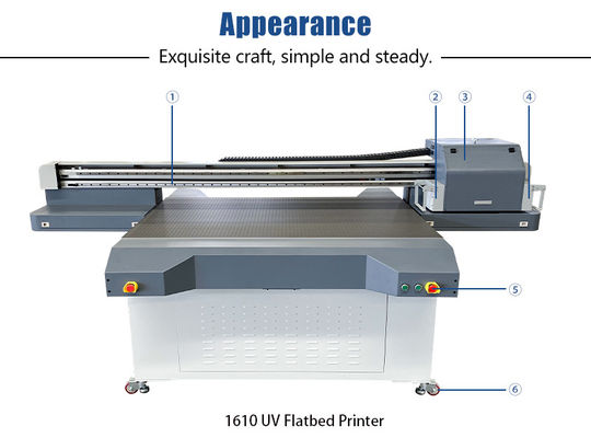 1200x2500mm UV LED Flatbed εκτυπωτής με 50mm-100mm Max εκτύπωση USB 3.0 διεπαφή