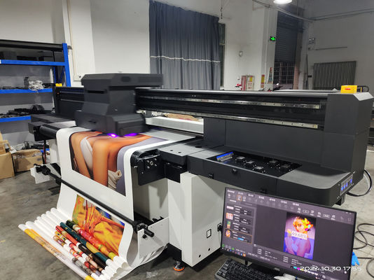 UV Ink Roll To Roll εκτυπωτής με CMYK και λευκό για τοίχο και UV εκτύπωση χαρτιού