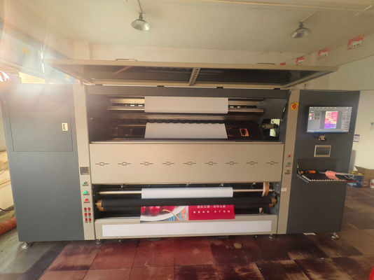 4 / 8 Χρώματα 320cm Μεγάλο μορφότυπο χρωστική υπολίμανση Μεγάλη ταχύτητα εκτύπωση σημαίας Μηχανή για την κατασκευή προσαρμοσμένων σημαιών
